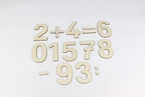 Educational Toys Numbers Set & Rechenzeichen Height 2 13/16in New Wooden Toy - Picture 1 of 3