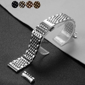 Correa de reloj recta curva pulsera de acero inoxidable repuesto sólido - Imagen 1 de 15