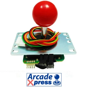 Sanwa JLF TP 8YT Joystick Original Arcade PCB Red Rojo Game MAME RetroPie Bartop - Picture 1 of 4