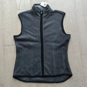 Gap Charcoal Gray Fleece Zip-up Vest Small - Picture 1 of 6
