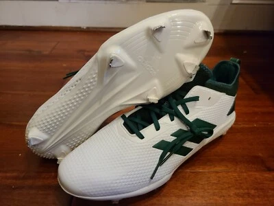 Chuteiras de beisebol masculinas Adidas Adizero Afterburner 5 metal branco/verde 14 - Imagem 1 de 4