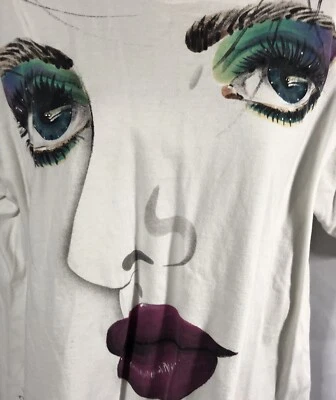 Camiseta Oneita Mujer Cara Firmada Serena Algodón Vintage Foto 1 de 4