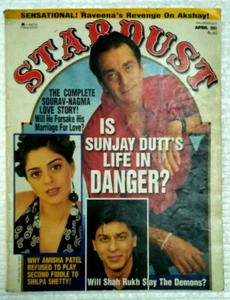 INDIA STARDUST FILM MAGAZINE APR 2001 , SHAH RUKH , SANJAY DUTT , NAGMA , AKSHAY - Picture 1 of 6
