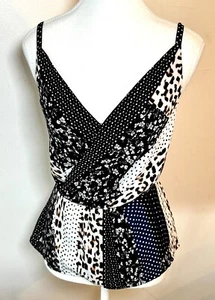 Cabi Samantha Women's 6 Crossover Halter Tank Top Cami Mixed Media - Picture 1 of 5
