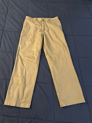 Mens Lee Pants 33x30 Green Carefree Stretch Straight Leg Cotton Flat Front - Image 1 of 4