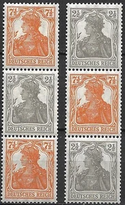 DEUTSCHLAND(REICH) - 1902 MNH & MVLH "Germania Briefmarken" Sorten (I)!! - Bild 1 von 1