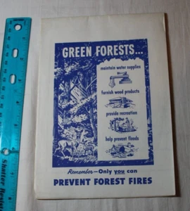 The High Uintas Primitive Area Fold Out map Vintage Paper smokey the bear - Picture 1 of 8