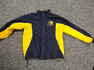Indiana Pacers Men’s XL Winter Jacket Full Zip Small Tear On Zipper Area See Pic - Picture 1 of 4