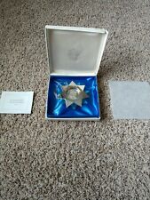 1971 Franklin Mint Silent Night Silver Christmas Ornament With Original Box