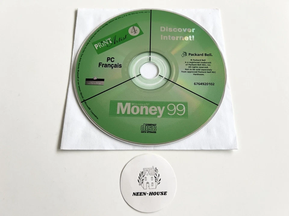 Print Artist 4 + Microsoft Money 99 - Logiciel PC - FR - 1 CD Promo Packard Bell - Image 1 of 1