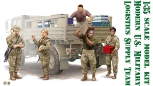 Scala 1:35 Modern U.S. Soldatini, Logistics Supply Team model kit di trombettiere - Foto 1 di 12