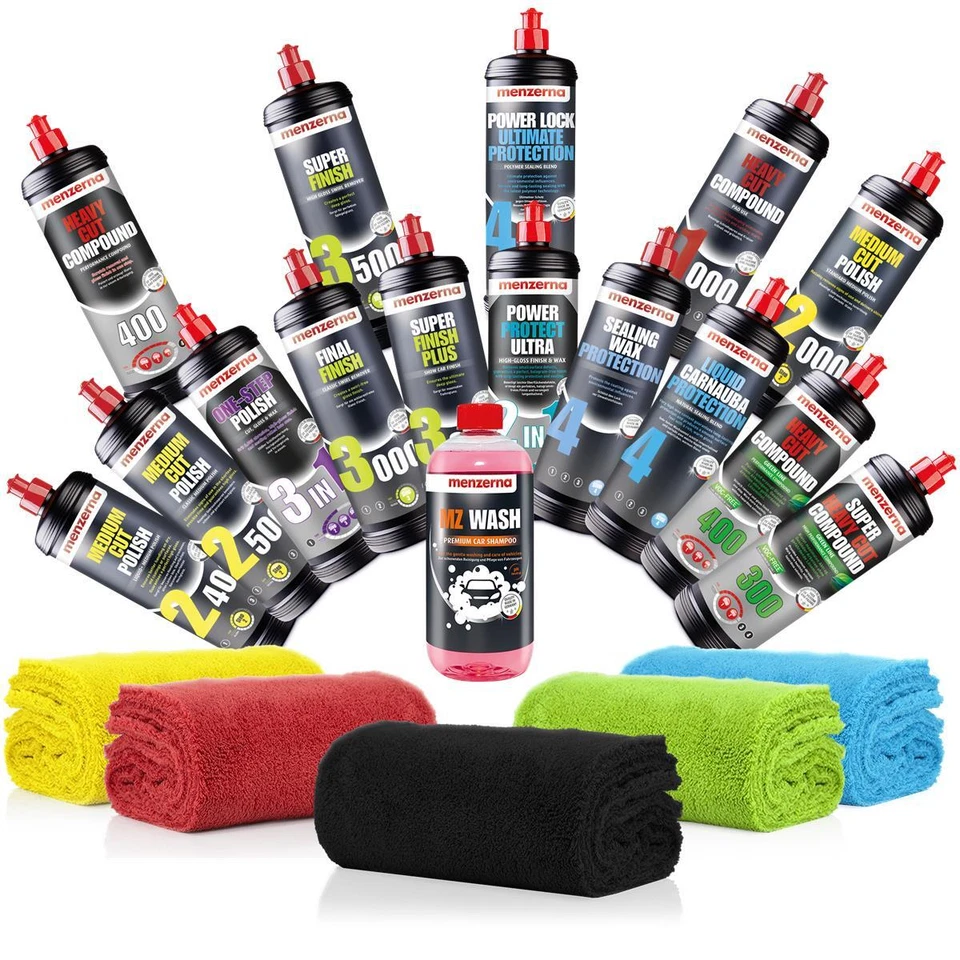 Car polish sanding polish Menzerna polish + microfiber cloth 550 GSM 40 x 40 cm - Image 1 of 1