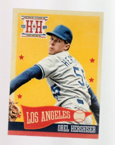 2013 Panini Hometown Heroes Orel Hershiser Baseball Card Los Angeles Dodgers