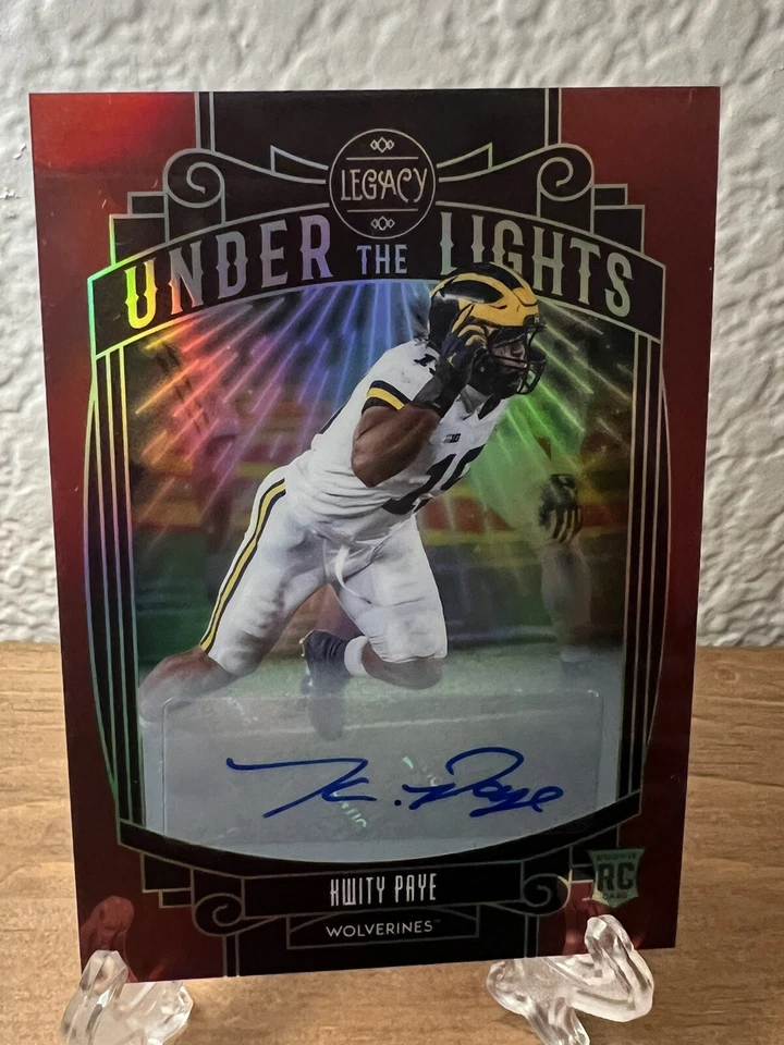2021 Panini Legacy Kwity Paye Under The Lights Red Auto Rookie #UL-KWP /50 - Image 1 of 3