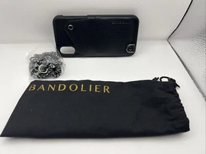 Bandolier Ryder Chain Leather Case iPhone X/Xs Black/Pewter Chain Strap NEW 96 - Picture 1 of 8