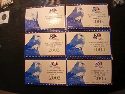 1999 - 2009 S Complete 56 Proof State Quarter Set + 99 and 2000 full proof sets - Image 1 of 4