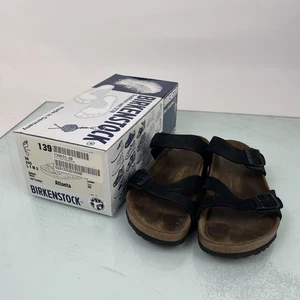 Birkenstock Atlanta Sandalen Gr. 38 Damen 7-7,5 Herren 5 schwarz Riemchen Slipper Schuh - Bild 1 von 7
