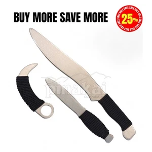 Juego de entrenamiento de aluminio de 3 piezas: Kukri Swagger, Karambit y cuchillo de doble filo - Imagen 1 de 5