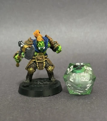 Miniatura Dungeons and Dragons - Ork Barbarian - Pintado a mano Foto 1 de 4