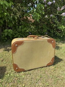 25D90- VINTAGE REISEKOFFER KINDELBRÜCK GERMANY 50er JAHRE, HARDCASE TASCHE - Picture 1 of 11