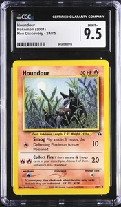 CGC 9.5 MINT + Houndour 24/75 Neo Discovery Rare Vintage WOTC 2001 Pokémon Card - Picture 1 of 2