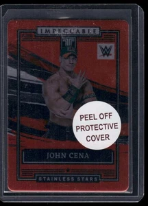 2022 Impeccable WWE John Cena #18 Stainless Stars Red FOTL /15 - Picture 1 of 2