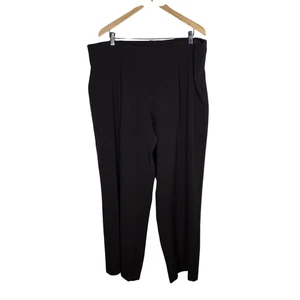Vintage weiche Umrandung Plus 2X Pullon braun mokka kurz geschnitten weites Bein Hose klassisch - Bild 1 von 6