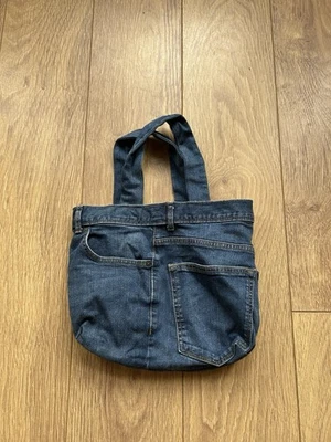 Handmade Denim Mini Handbag Short Strap - Image 1 of 4