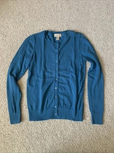 Anne Taylor LOFT Damen XS Langarmshirt Oberteil Strickbluse mit Knöpfen Blau - Bild 1 von 4