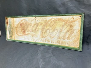 original Blechschild Schild Werbung Werbeschild Coca Cola um 1930-40 [4105-1] - Picture 1 of 10