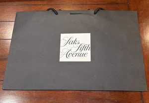 Saks Fifth Avenue Sacchetto Regalo di Carta Shopping Tote X-Large 17”x11,5”x6” - Foto 1 di 2