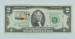 1976 $2 FRN Note First Day of Issue Stamp - Chemistry Stamp *0414 - Picture 1 of 5