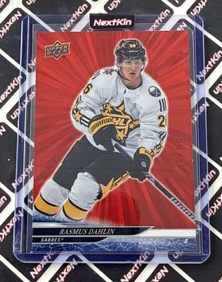 Rasmus Dahlin 2024-25 Upper Deck Extended All Star Outburst Red Card #08/25 - Image 1 of 3
