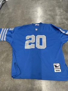 Barry Sanders Detroit Lions 1996 Mitchell & Ness Throwback football Jersey Sz 56 - Picture 1 of 7