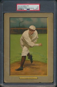 1910-11 T3 TURKEY RED BASEBALL AD BACK BUGS RAYMOND PSA 1 (mk) - Picture 1 of 2