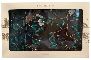 Vintage Dillard’s Trimsetter Christmas Ornaments Branched Leaves Faux Gems NIB - Picture 1 of 5