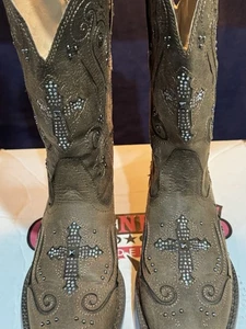 Botas Roper para niñas talla 2 con pedrería cruzada - Imagen 1 de 9