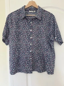 Pretty Floral Short Sleeved Blouse Size L1 ( 16) by Adini - Picture 1 of 5