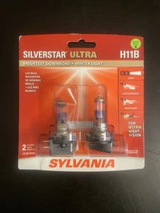 Sylvania Silverstar ULTRA H11B Pair Set High Performance Headlight 2 Bulbs NEW - Picture 1 of 2