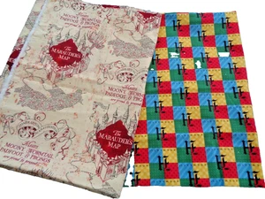 2 Pieces "HARRY POTTER" Cotton Fabric - Picture 1 of 6