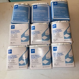Medline gewebte Mullschwämme, 4-lagig, 4 x 4 Zoll (50 ct x 2) 12 Schachteln Neu! #21444 - Bild 1 von 3