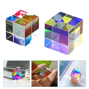 2 Pezzi Spettrometro Prisma in Vetro per Luci Fotografia Prismi Quadrati - Foto 1 di 12