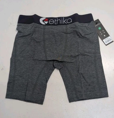 Calzoncillos boxer Ethika Staple Fit ropa interior para hombre talla grande jaspeado negro gris Foto 1 de 4