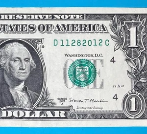 November 28, 2012 (D 11282012 C) BIRTHDAY $1 One Dollar Bill - Picture 1 of 3