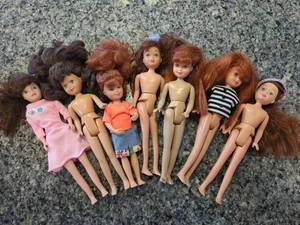 Lote De 7 Muñecas Kid Kore De Colección 1990 Cabello Oscuro, Rojo LOTE MIXTO + TLC Piezas Reparación  - Imagen 1 de 21