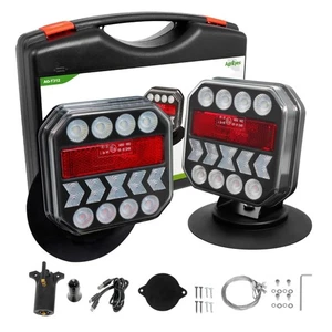 Waterproof Magnetic Tow Lights with Retroreflectors - Ideal for Trucks & RVs - Picture 1 of 8