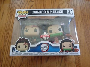 Funko Pop Animation Demon Slayer Tanjiro & Nezuko #867-#868 SE - New in Box - Picture 1 of 6