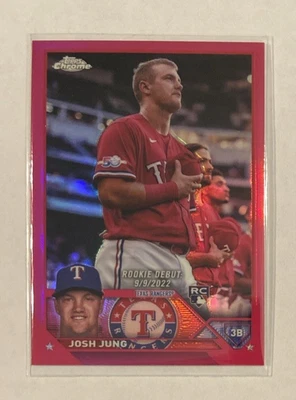 2023 Topps Chrome Update Series Josh Jung Rookie Debut #USC51 Magenta 005/399 MT - Image 1 of 4