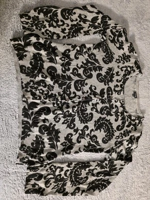 Suéter Rafaella Mujer Mediano Damasco Pullover Manga Larga Abotonado Top Foto 1 de 4