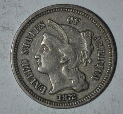 1872 Three Cent Nickel {{{3492 - Image 1 of 3